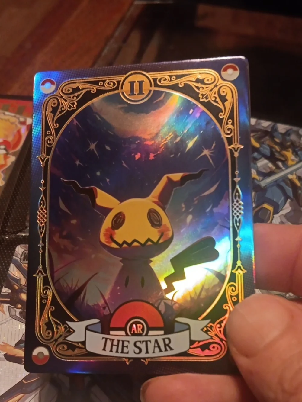 Pokemon The Star Holo Card - Yellow, Black, Gold, Blue